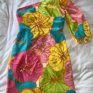 Lilly Pulitzer Sequin 1 Shoulder Dress